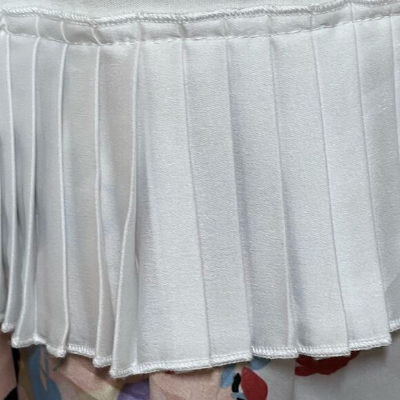 NWT Donna Karan New York  Modal Morning Dew Ruffle and floral trim top Sz M - Picture 8 of 9